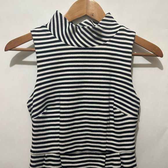 Boden | Striped Cotton Knit Dress Sleeveless Size 4 - Picture 2 of 6